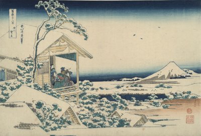 Fuji de Koishikawa en una mañana nevada, de la serie Treinta y seis vistas del monte Fuji de Katsushika Hokusai
