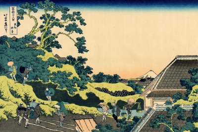 Fuji desde el paso de Mishima, Edo, c.1830 de Katsushika Hokusai