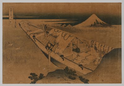 Fuji desde Ushibori, provincia de Hitachi de Katsushika Hokusai