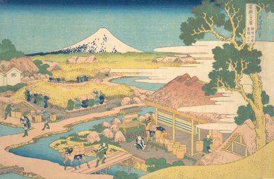 Fuji desde los campos de té de Katakura en Suruga de Katsushika Hokusai