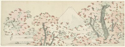 Fuji sobre flor de cerezo de Katsushika Hokusai