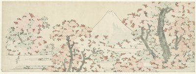 Fuji sobre flor de cerezo de Katsushika Hokusai