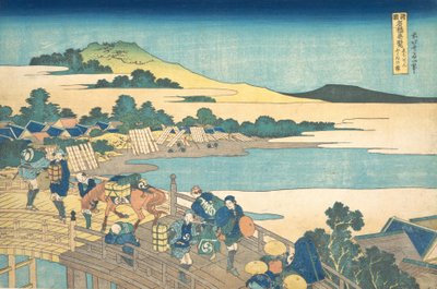 Puente Fukui en la provincia de Echizen de Katsushika Hokusai