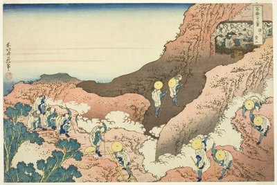 Grupos de alpinistas de Katsushika Hokusai