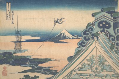 Honganji en Asakusa en Edo Toto Asakusa Honganji, de la serie Treinta y Seis Vistas, ca. 1830-32 de Katsushika Hokusai