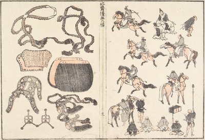 Jinetes y arneses de Katsushika Hokusai