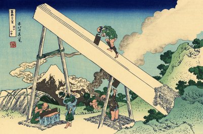 En las montañas de Totomi, c.1830 de Katsushika Hokusai