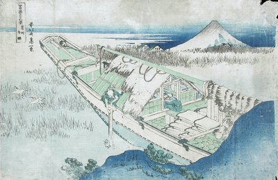 Joshu, Ushibori, Provincias de Hetachi de la Serie Treinta y Seis Vistas de Fuji, siglo XIX de Katsushika Hokusai