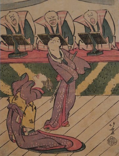 Escenario Kabuki, c. 1811-13 (impresión) de Katsushika Hokusai