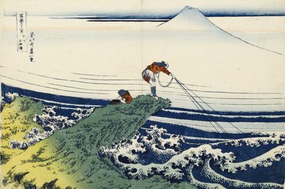 Kajikazawa en la provincia de Kai, de la serie "Treinta y seis vistas del monte Fuji" de Katsushika Hokusai