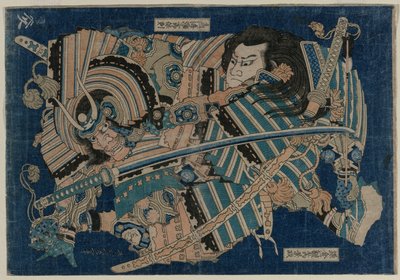 Kamakura no Gengoro capturando a Torinoumi Tasaburo de Katsushika Hokusai