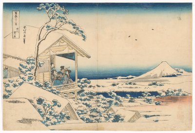 Koishikawa en una mañana nevada, de la serie Treinta y seis vistas del monte Fuji de Katsushika Hokusai