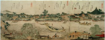 Sala de culto del Templo Komagata de Katsushika Hokusai