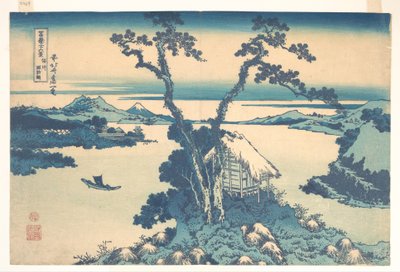 El lago Suwa, en la provincia de Shinano (Shinshū Suwako), de la serie «Las treinta y seis vistas del monte Fuji» (Fugaku sanjūrokkei) de Katsushika Hokusai