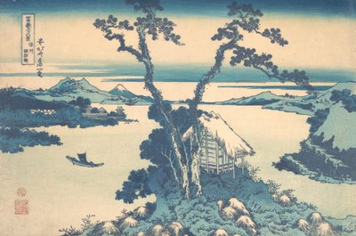 Lago Suwa en la provincia de Shinano, de la serie Treinta y seis vistas de... de Katsushika Hokusai