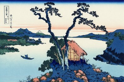 Lago Suwa en la provincia de Shinano, c. 1830 de Katsushika Hokusai