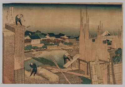 Aserradero de Katsushika Hokusai