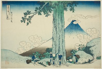 Paso de Mishima en la provincia de Kai (Koshu Mishimagoe), de la serie "Treinta y seis vistas del monte Fuji (Fugaku sanjurokkei)" de Katsushika Hokusai