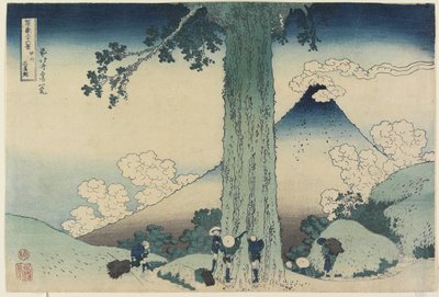 Paso de Mishima en la Provincia de Kai, 1831-34 de Katsushika Hokusai