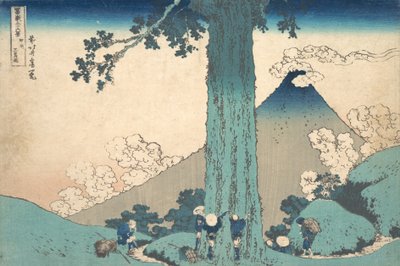 Paso de Mishima en la provincia de Kai (Koshu Mishima goe), de la serie Treinta y seis vistas de Katsushika Hokusai