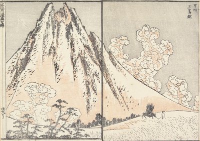 Paso de Mishima en la provincia de Ko_shu_, 1817 de Katsushika Hokusai