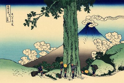 Paso de Mishima en la provincia de Kai, c.1830 (xilografía) de Katsushika Hokusai