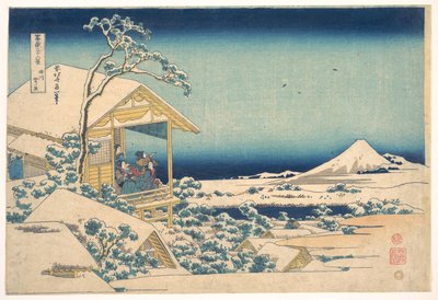 La mañana después de la nevada en Koishikawa, en Edo (Koishikawa yuki no ashita), de la serie «Las treinta y seis vistas del monte Fuji» (Fugaku sanjūrokkei) de Katsushika Hokusai