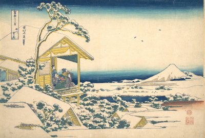 Mañana después de la nieve en Koishikawa en Edo, ca. 1830-32 de Katsushika Hokusai