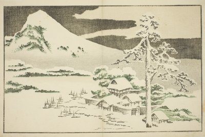 Monte Fuji en invierno, del libro de pinturas realistas de Hokusai de Katsushika Hokusai