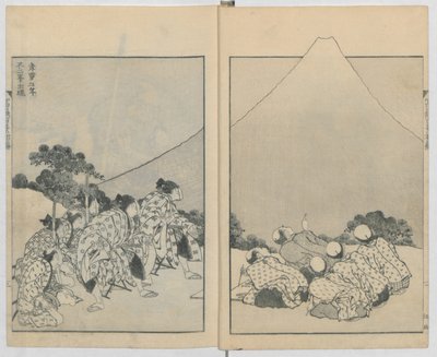 Monte Fuji de las Nieblas Vol. 1, Monte Fuji del Dragón Ascendente Vol. 2, 1834-35 de Katsushika Hokusai