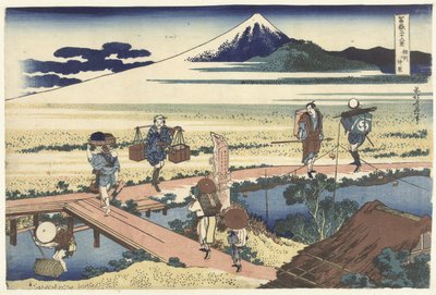 Nakahara en el condado de Sagami. Soshu Nakahara (título sobre objeto) 36 vistas del monte Fuji (título de la serie) Fugaku sanjurokkei (título de la serie sobre el objeto) de Katsushika Hokusai