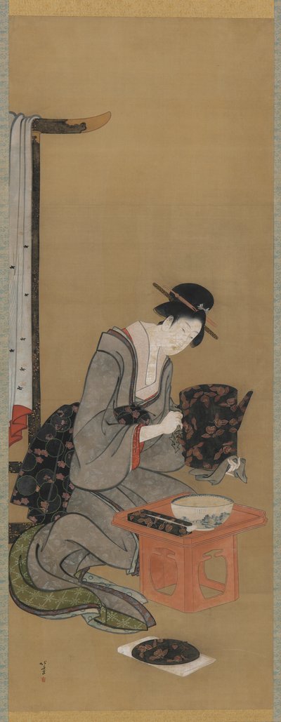 Costumbre de Año Nuevo: Deseo de un sueño auspicioso de Año Nuevo, período Edo, c.1806-11 de Katsushika Hokusai