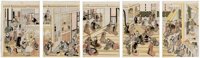 Año Nuevo en el burdel de Ogi-ya de Katsushika Hokusai