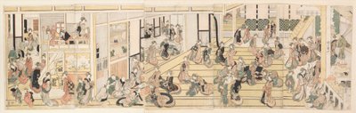 El día de Año Nuevo en el burdel Ōgiya, en Yoshiwara de Katsushika Hokusai