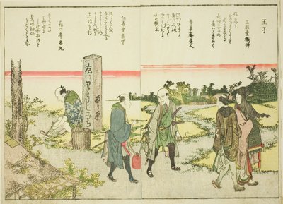 Oji, del vol. 1 del libro ilustrado "Vistas finas de la capital oriental de un vistazo" de Katsushika Hokusai