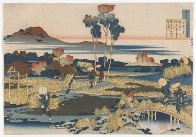 Cien poetas, un poema cada uno, explicado por la nodriza: Emperador Tenji (Tenchi) periodo Edo, 1835 de Katsushika Hokusai