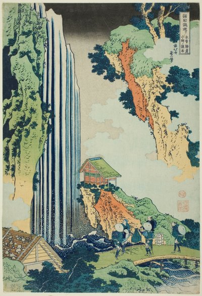 Cascadas de Ono en el Camino Kisokaidō, de la serie Recorrido por las Cascadas en Varias Provincias de Katsushika Hokusai