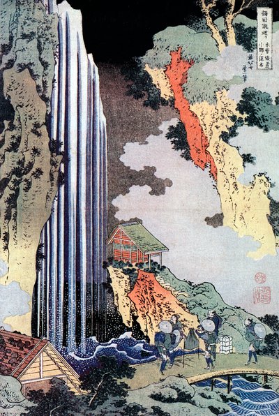 Cascada de Ono a lo largo del Kisokaido de Katsushika Hokusai
