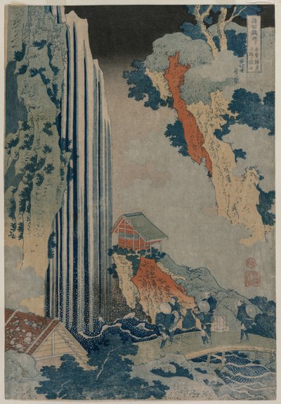 Cascada Ono en el camino Kiso de la serie un Tour de Cascadas en las Provincias, principios de 1830 de Katsushika Hokusai