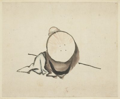 Peregrino Descansando de Katsushika Hokusai