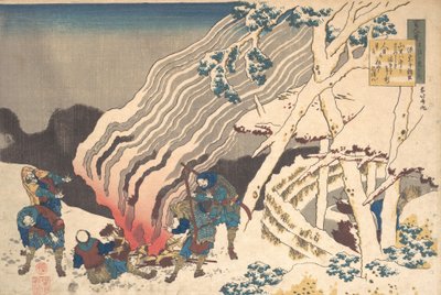 Poema de Minamoto no Muneyuki Ason, de la serie Cien Poemas Explicados por la Nodriza, 1839 de Katsushika Hokusai