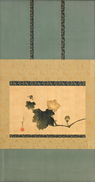 Calabaza y vid y mosca de caballo, período Edo, c.1825 de Katsushika Hokusai