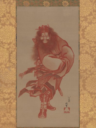 Shoki Rojo, el Exorcista de Demonios, fechado 1847 de Katsushika Hokusai