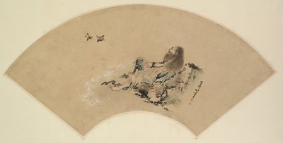 Risshi junto al mar observando aves, finales de 1700-1849 de Katsushika Hokusai