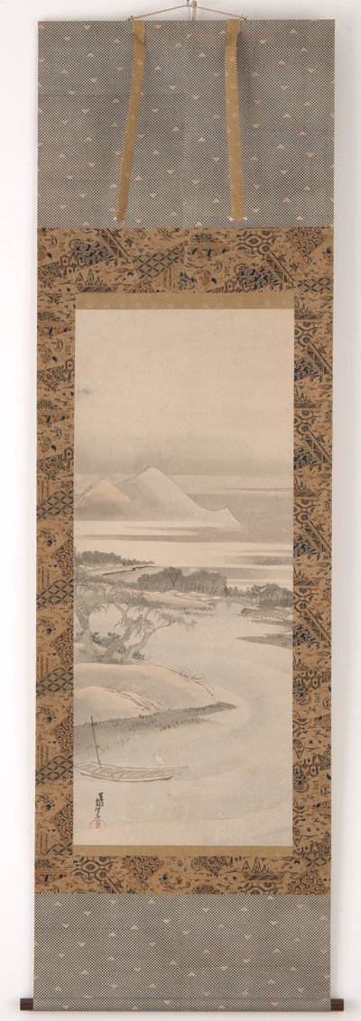 Paisaje fluvial de Katsushika Hokusai