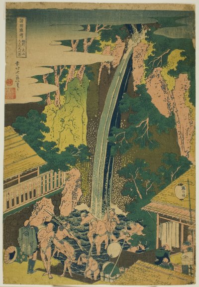 Cascadas Roben en Oyama en la provincia de Sagami, de la serie "Un recorrido por las cascadas en varias provincias" de Katsushika Hokusai
