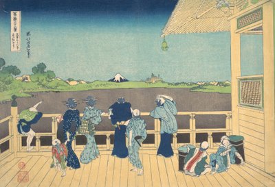 Sala Sazai en el Templo de los Quinientos Arhats, ca. 1830-32 de Katsushika Hokusai