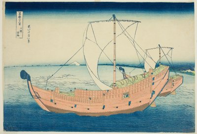 Ruta Marítima frente a la Provincia de Kazusa (Kazusa no kairo), de la serie "Treinta y Seis Vistas del Monte Fuji (Fugaku sanjurokkei)" de Katsushika Hokusai
