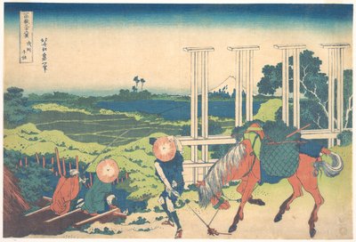 Senju, en la provincia de Musashi (Bushū Senju), de la serie «Las treinta y seis vistas del monte Fuji» (Fugaku sanjūrokkei) de Katsushika Hokusai