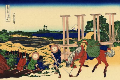 Senju en la provincia de Musachi, c.1830 de Katsushika Hokusai